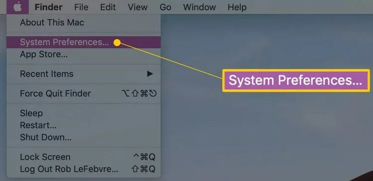 Chọn System Preferences Chọn System Preferences