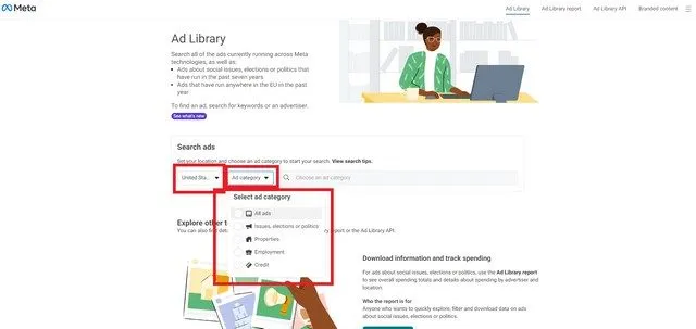 Meta Ad Library đã tích hợp sẵn trên Facebook, người dùng không cần trả phí