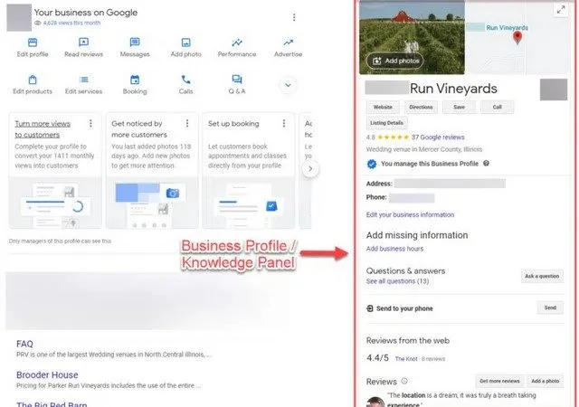 Thông tin khai báo trên Google My Business Thông tin khai báo trên Google My Business